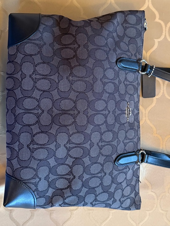 Coach Handbags - LIKE NEW COACH Monogram Canvas Tote in Gray and Black